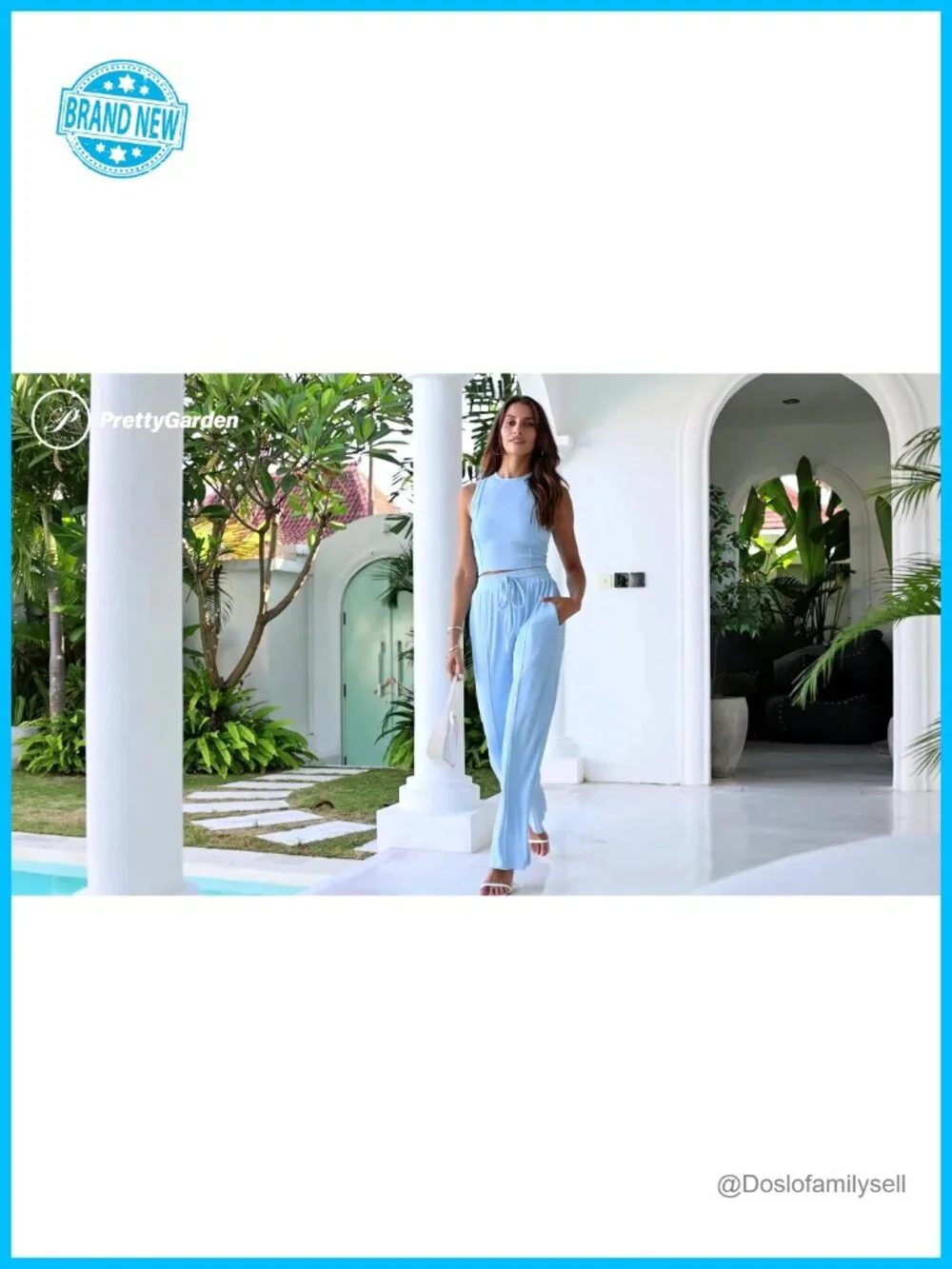 Women's 2 Piece Loungewear Set Crop Tank Top Wide Leg Sweatpants Tracksuit